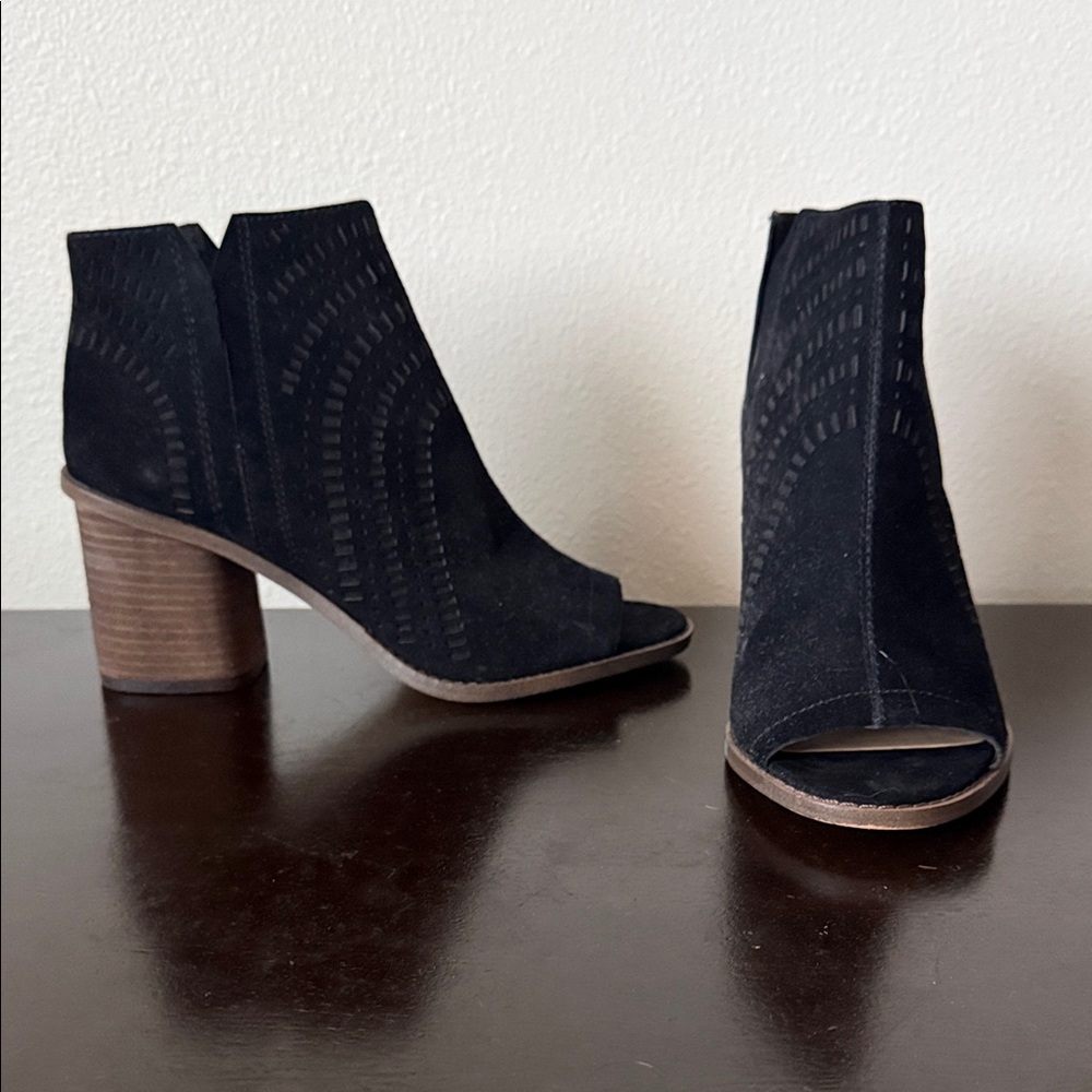 Vince Camuto Black Suede Ankle Boots